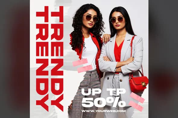 Trendy Fashion Sale Promo Template