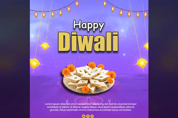 Diwali Festival Greeting Template