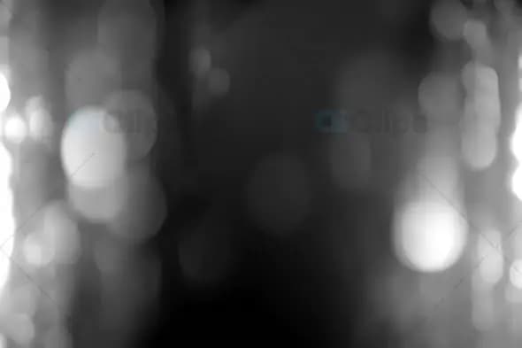Black and White Bokeh with Soft Glowing Orbs