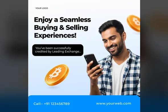 Fintech Crypto Trading Social Media Banner