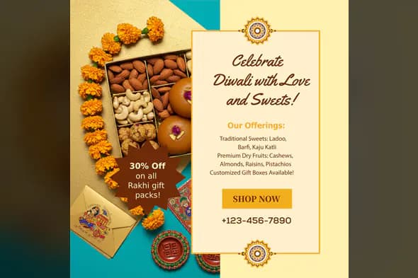 Diwali Sweets Promotion Template