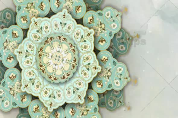 Intricate Islamic Mandala Design with Soft Pastel Colors