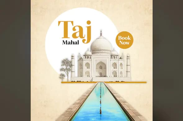 Taj Mahal Travel Promotion Template