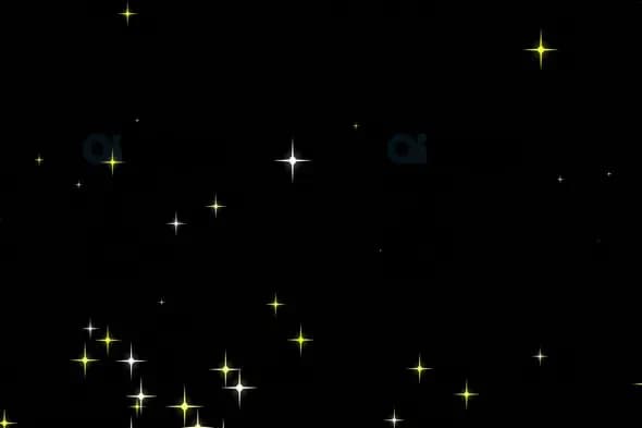 Scattered Stars Overlay on Black Background