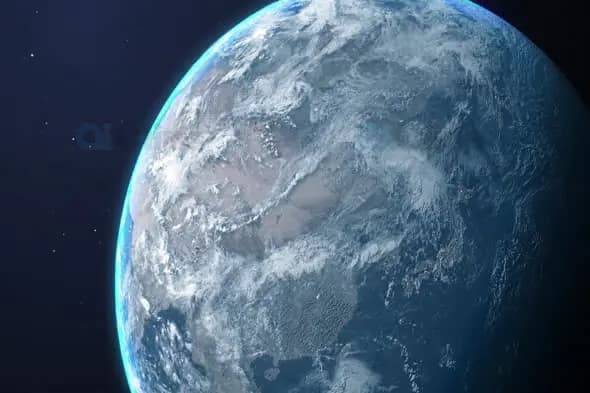 Close-Up Earth from Space - Detailed Planetary View