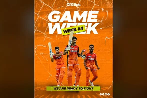 Dynamic Cricket Game Week 4 Photoshop Template