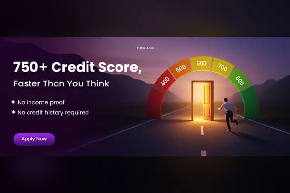 Credit Score & Loan Approval Ad Template