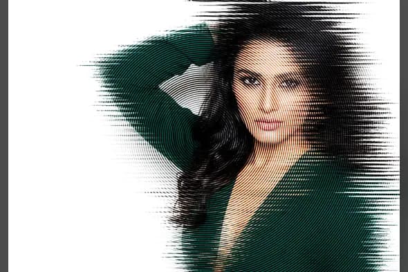 Halftone Glam  Spiral Scan Effect