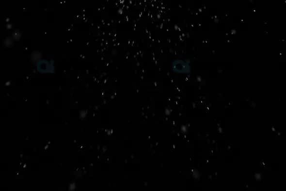Realistic Snowfall in Darkness – Isolated Particles Motion Background