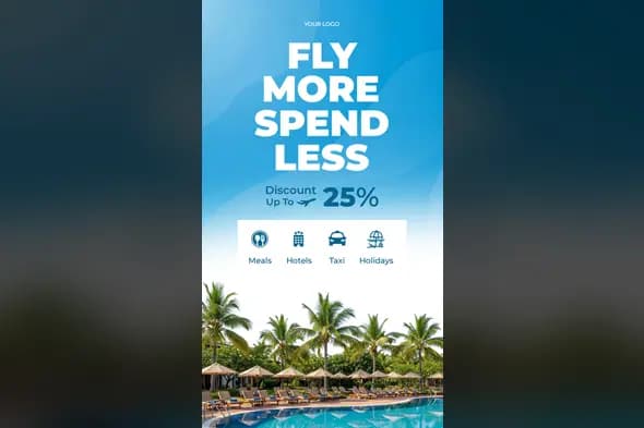 Tropical Resort Vacation Offer Template