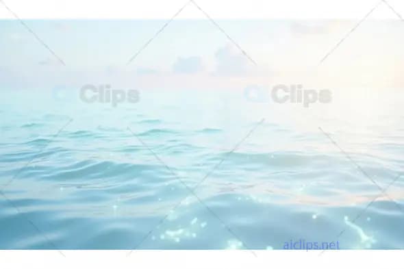 Tranquil Ocean Surface with Sunlight Reflections