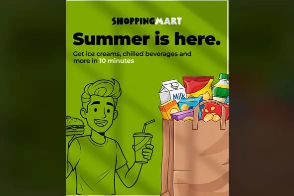 Summer Grocery Delivery Banner Template