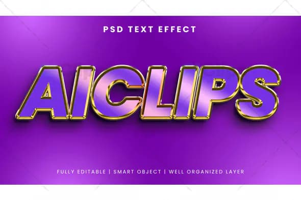 Vibrant Gradient Text Effects PSD