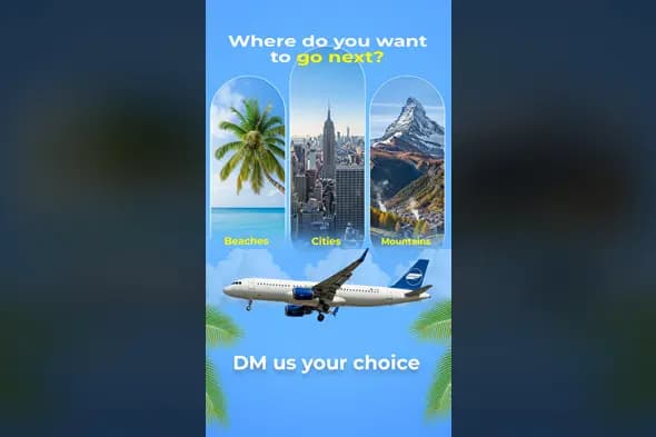 Interactive Travel Destination Poll Template
