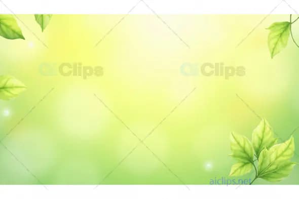 Green Leaves on a Soft Gradient Background – Nature-Inspired Peaceful Design