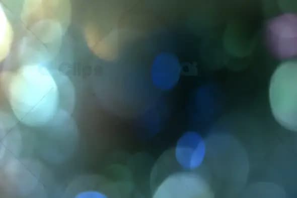 Cool Blue and Green Bokeh with Soft Glowing Orbs