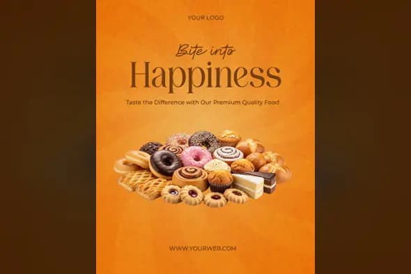 Artisan Bakery & Patisserie Ad Template