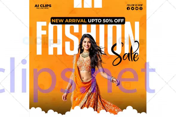 Fashion Sale Banner PSD Template