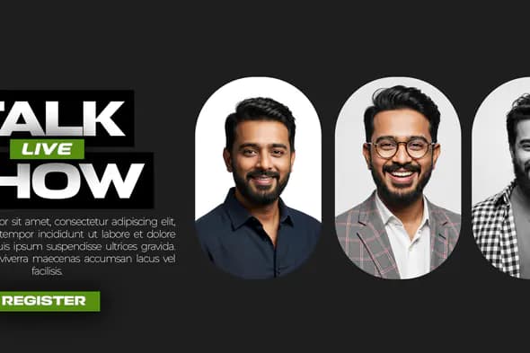 Live Talk Show Banner Template