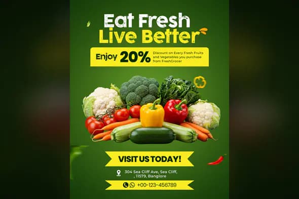 Fresh Produce Discount Flyer Template