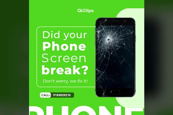 Enhanced Phone Screen Repair Service Ad Template