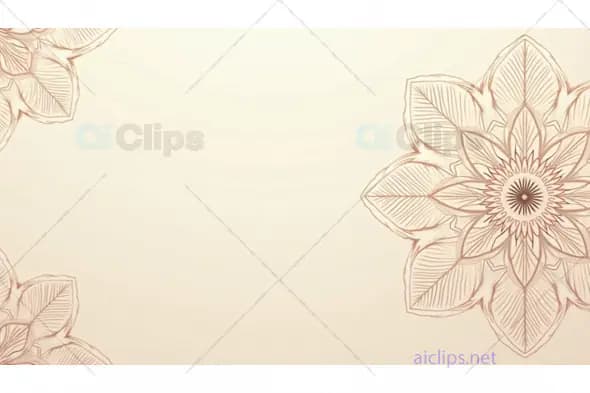 Floral Mandala Beige Background Design