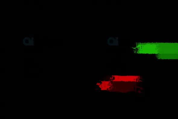 Red and Green Glitch Blocks - Abstract Digital Distortion Motion Graphic