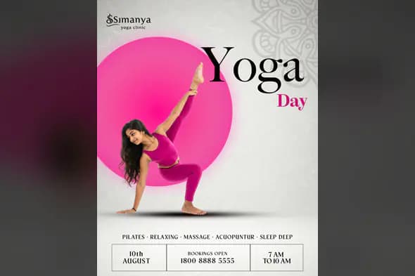 Yoga Day Promotion Template for Simanya Clinic