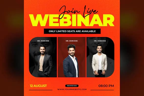 Eye-Catching Live Webinar Promo Template