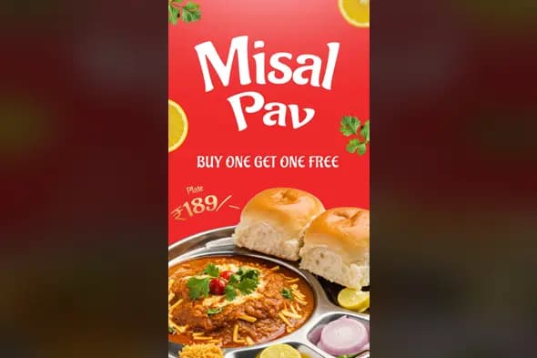 Misal Pav Template Buy One Get One Free Promo