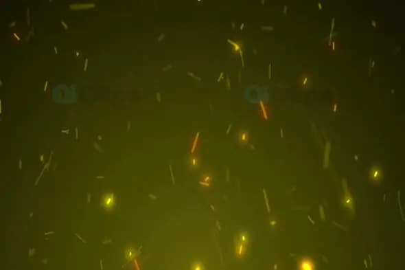 Glowing Yellow Sparks – Magical Fire Particle Motion