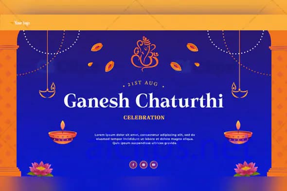 Ganesh Chaturthi Celebration Event PSD Template