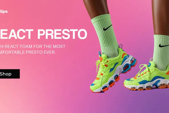 Enhanced Vibrant Sneaker Advertisement Template