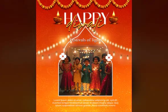Festive Diwali Celebration Template