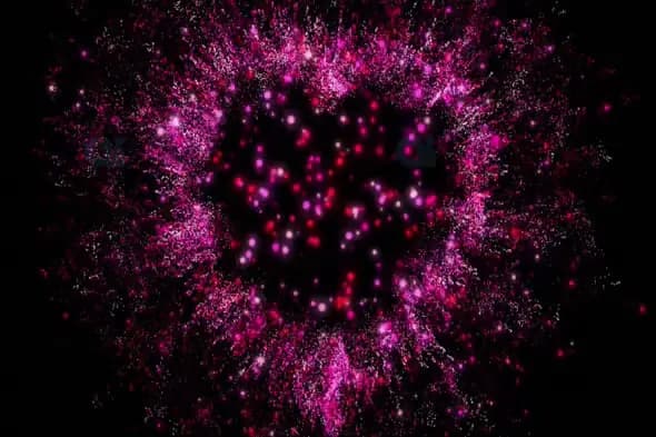 Exploding Heart Particles Animation