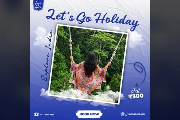 Stunning Holiday Promotion Photoshop Template