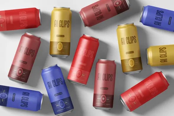 Soda Can Mockup  Realistic Beverage Packaging Design