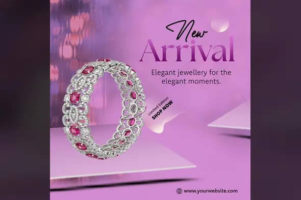 Luxury Jewelry Promotional Banner Template
