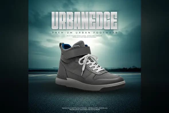 Urban Footwear Advertisement Template