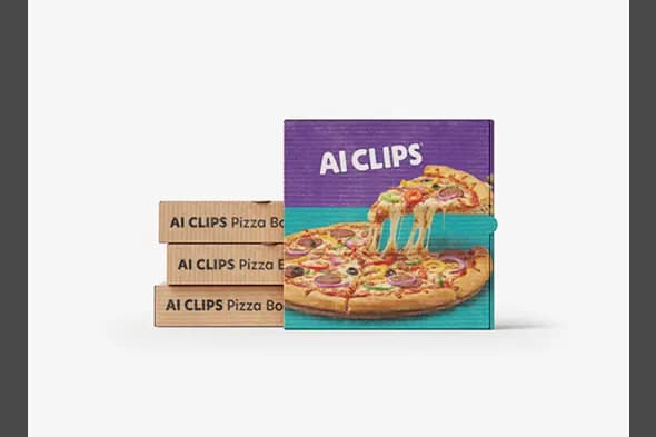 Colorful Pizza Box Stack Mockup