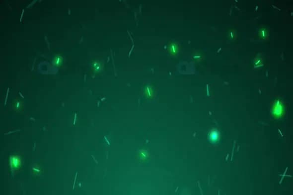 Glowing Green Sparks – Futuristic Magic Particle Motion