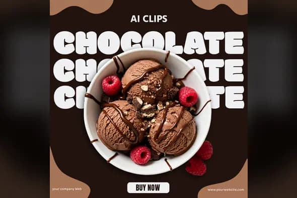 Chocolate Ice Cream Template