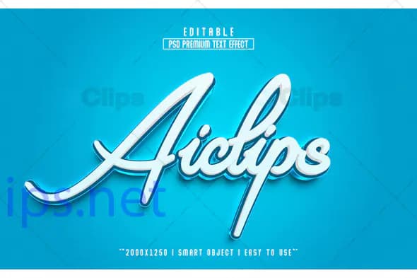 Elegant Script Text Effect PSD