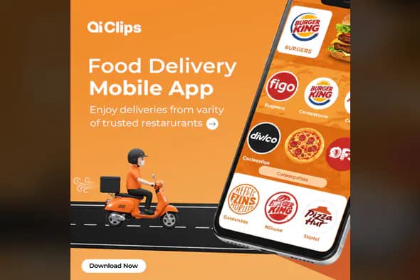 Food Delivery App Promo Template