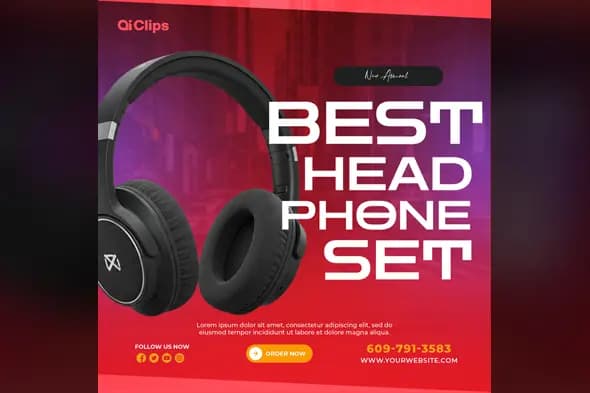 Premium Photoshop Headphone Template for Creative Projects