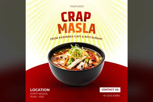 Spicy Soup Restaurant Promo Template
