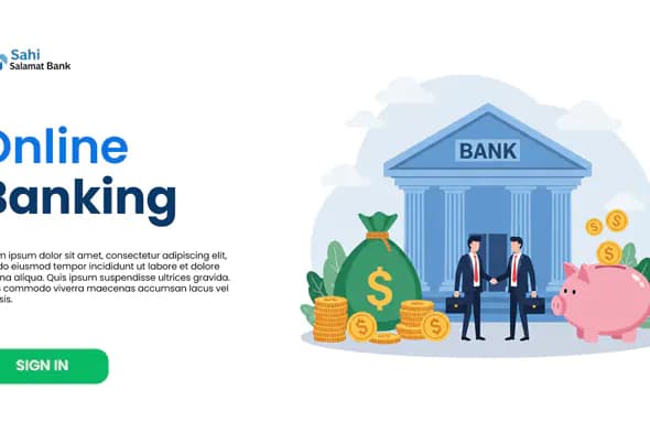 Enhanced Online Banking Landing Page Template