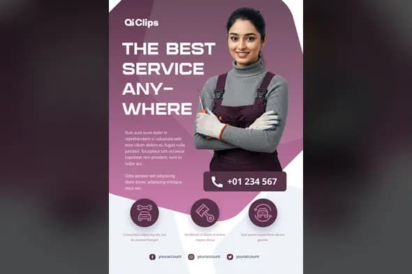 Versatile Photoshop Template for Professional Services