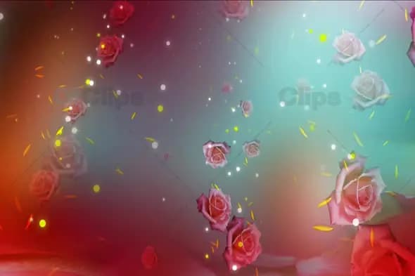 Romantic Red and Pink Rose Petal Background with Soft Glow