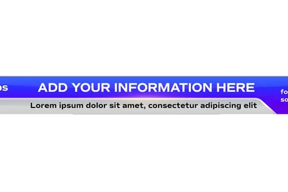 Blue Gradient Lower Third  Template